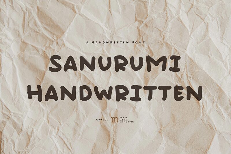 Sanurumi Handwritten Schriftart