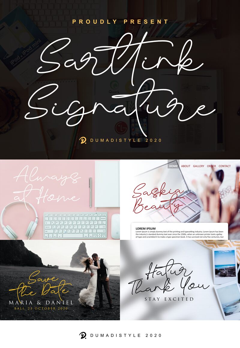 Sarttink Signature Schriftart