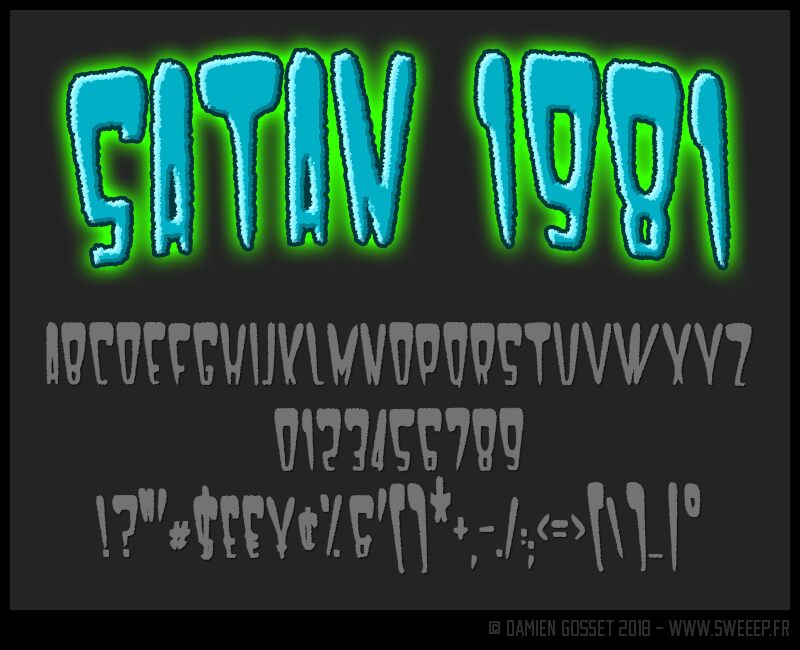 Satan 1981 Schriftart
