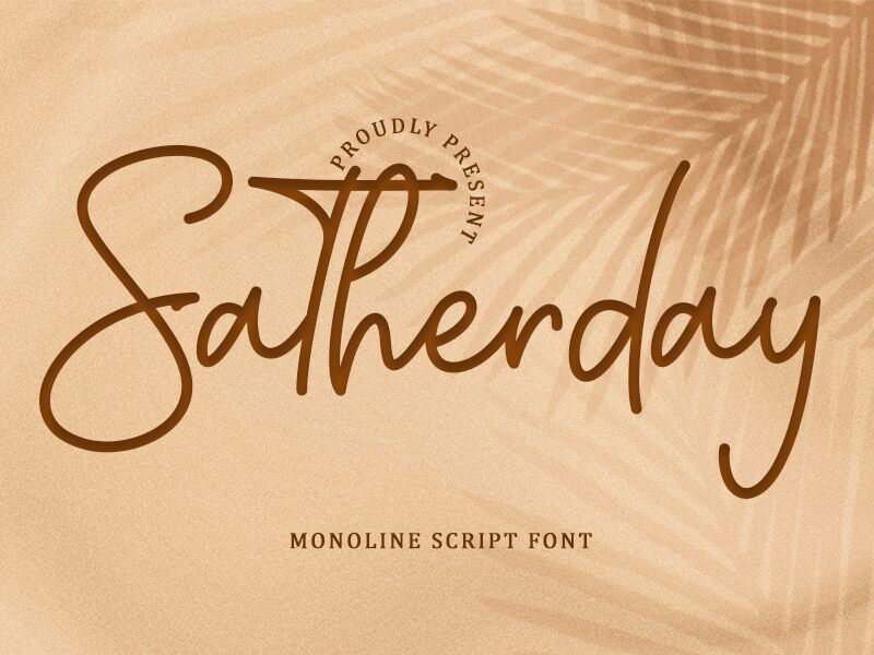 Satherday Schriftart