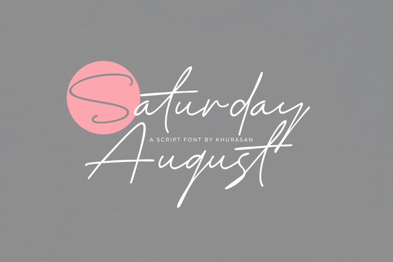 Saturday August الخط 