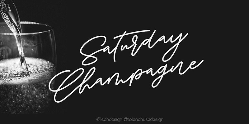 Saturday Champagne Schriftart