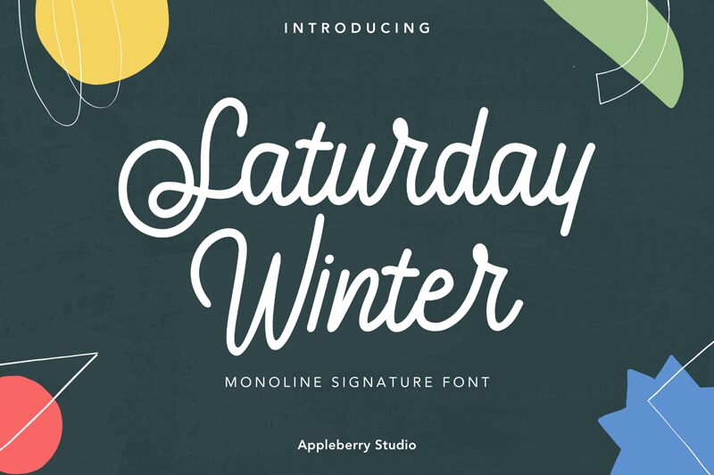 Saturday Winter Schriftart