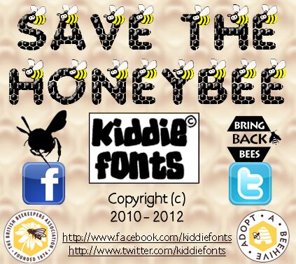 SAVE THE HONEYBEE Czcionka