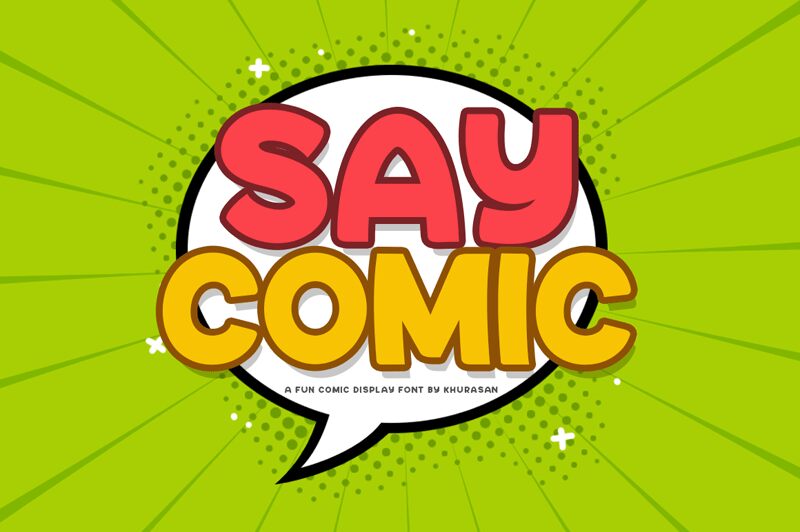 Say Comic Schriftart