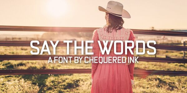 Say the Words Czcionka