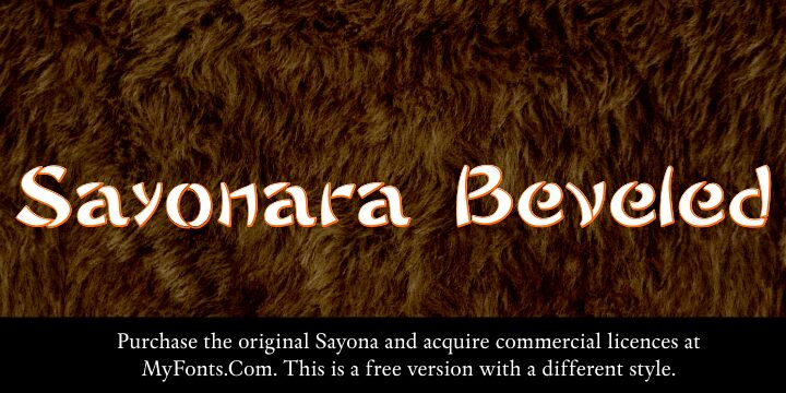 Sayonara Czcionka