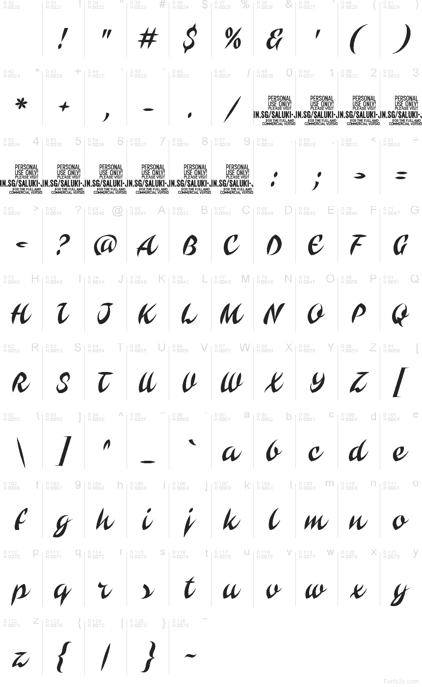 Latin de base - Table des caractères