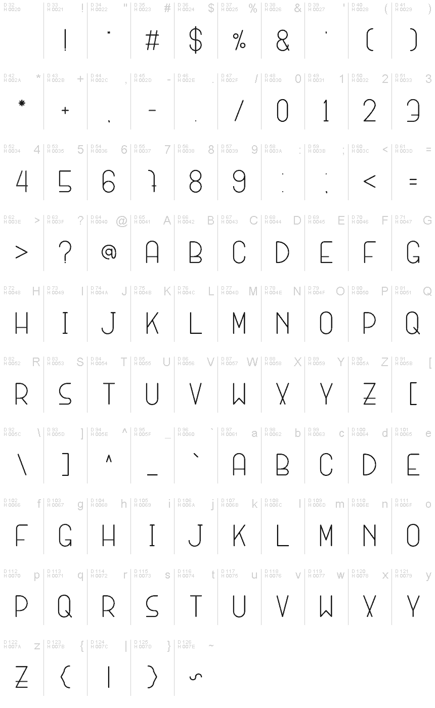 SANSI font