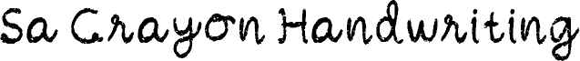 Sa Crayon Handwriting Regular