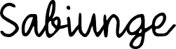 Sabiunge písmo