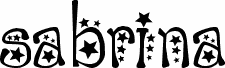 Preview of the sabrina star font