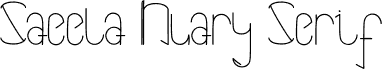 Saeela Nuary Demo Serif