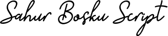 Sahur Bosku Script Italic