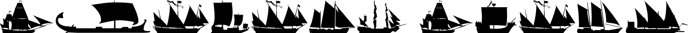 Ukážka písma Sailing Ships