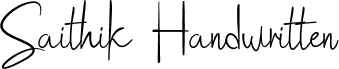 Saithik Handwritten