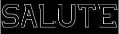 Preview of the SALUTE-Hollow-Inverse font