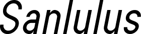 Náhled písma Sanlulus Italic
