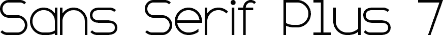 Sans Serif Plus 7