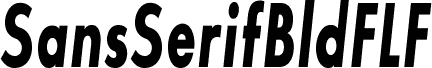 SansSerifBldFLFCond-Italic