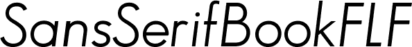 SansSerifBookFLF-Italic