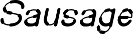 Náhled písma Sausage Italic
