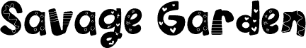 Preview of the Savage Garden Decorative font