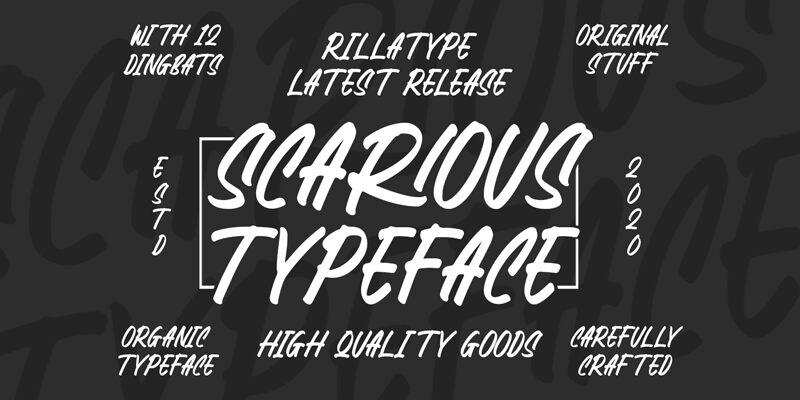 Scarious Schriftart
