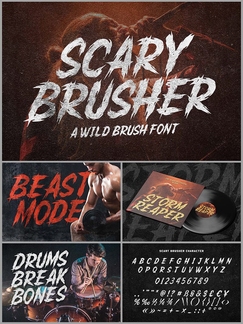 Scary Brusher Шрифт