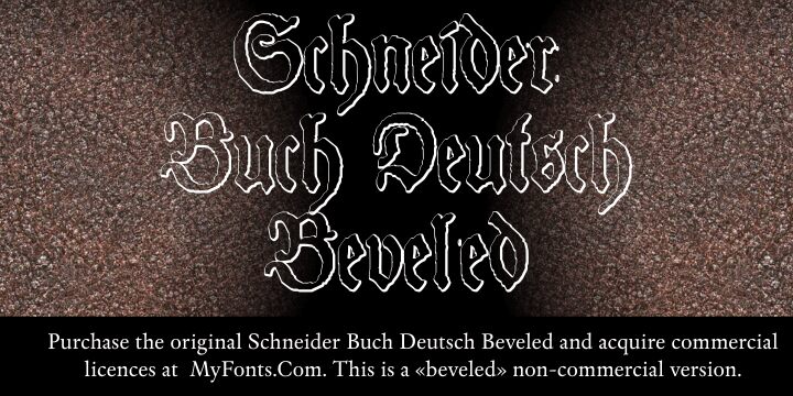 Schneider Buch Deutsch Beveled Free Schriftart