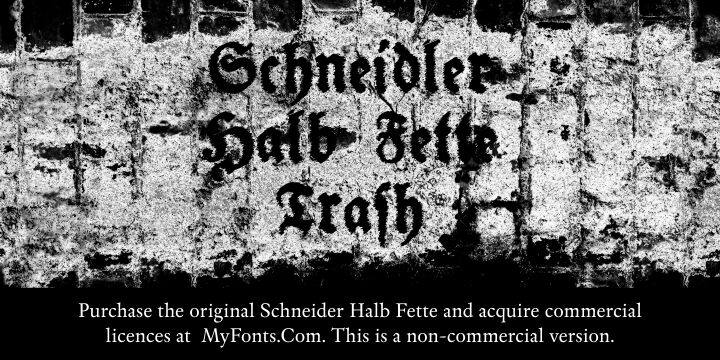 Schneidler Halb Fette Schriftart