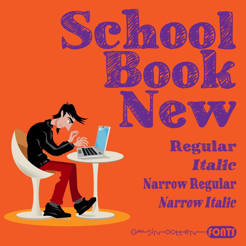 School Book New Schriftart
