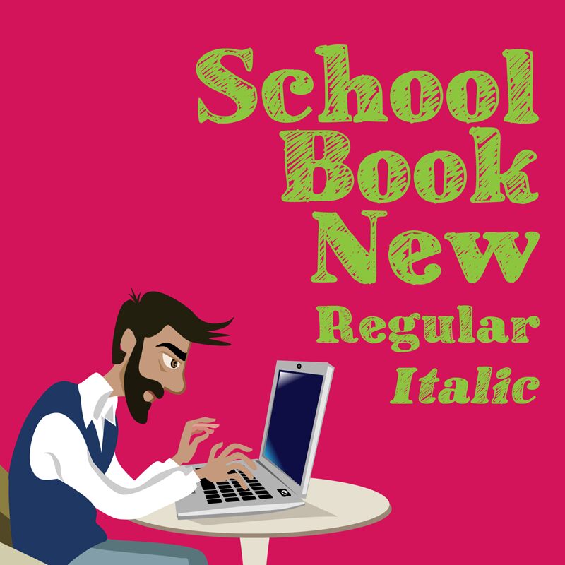 School Book New Schriftart