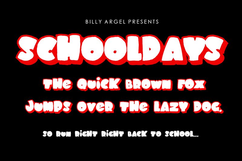 SCHOOL DAYS Schriftart