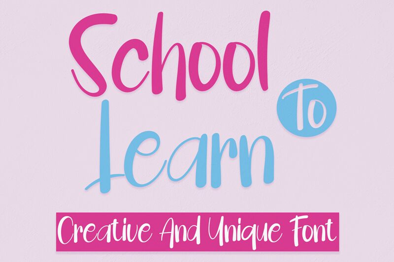 School To Learn Schriftart