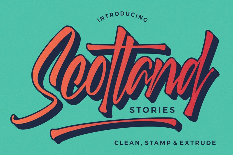 Scotland stories Schriftart