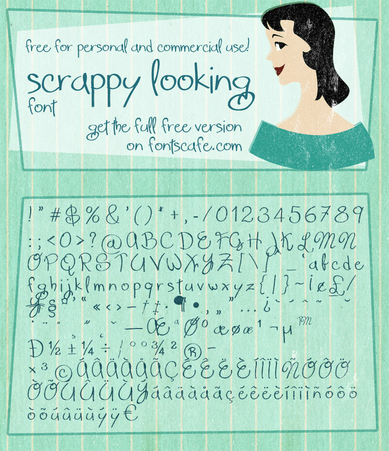 Scrappy looking Schriftart