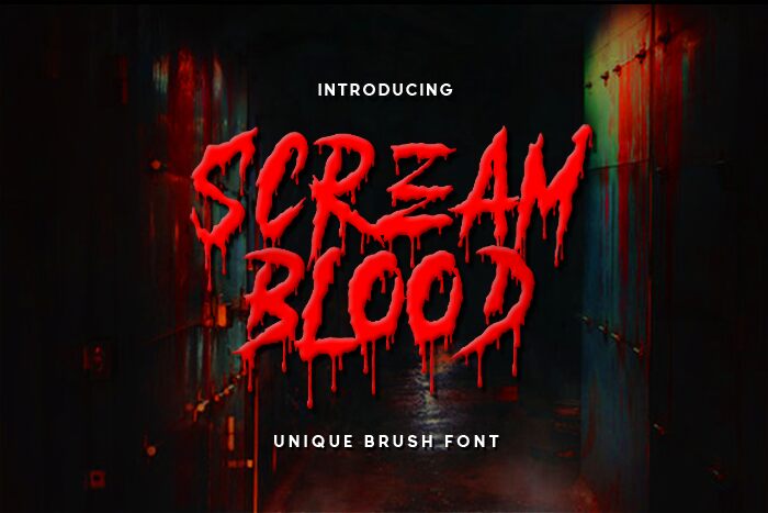 Scream Blood Schriftart
