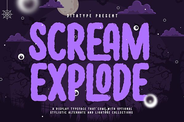 Scream Explode Czcionka