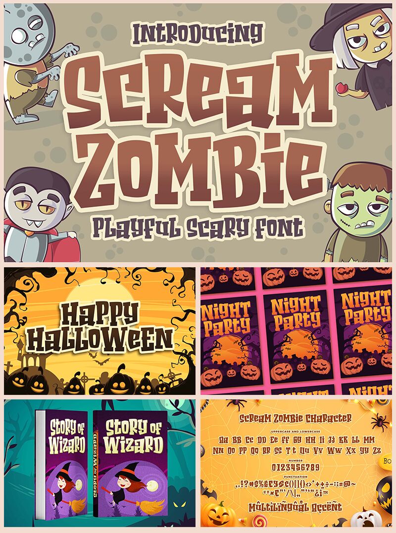 Scream Zombie Carattere