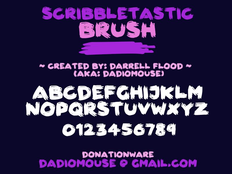 Scribbletastic Brush Carattere