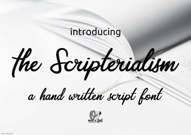 Scripterialism Schriftart