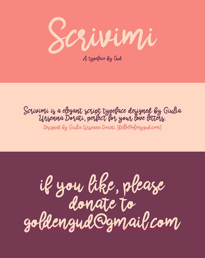 Scrivimi Schriftart