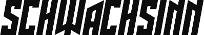 Ukážka písma Schwachsinn Italic