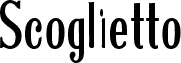 Preview of the Scoglietto font