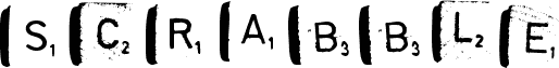 Preview of the scrabble font