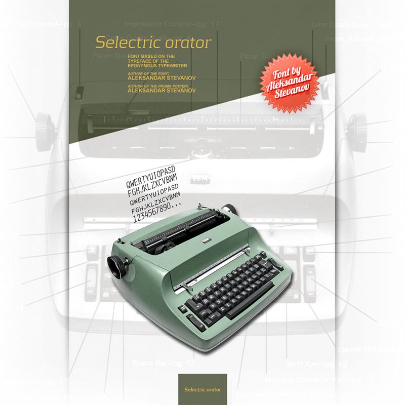 Selectric Orator Czcionka