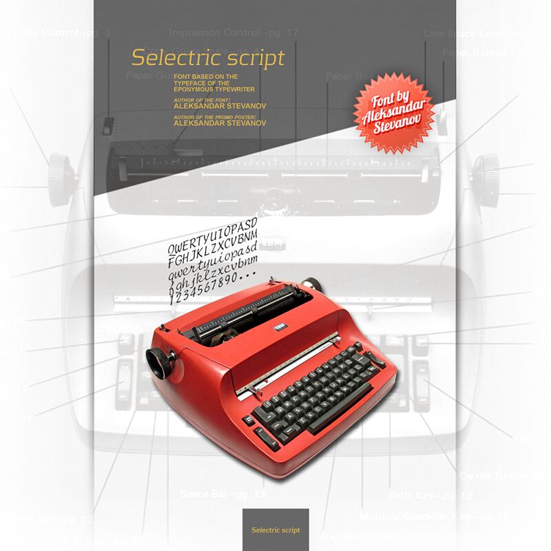 Selectric Script Czcionka