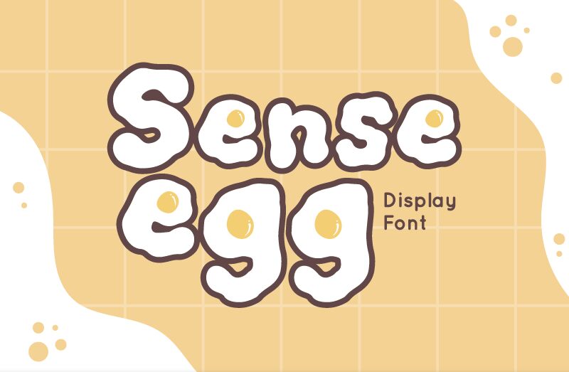 Sense egg Czcionka