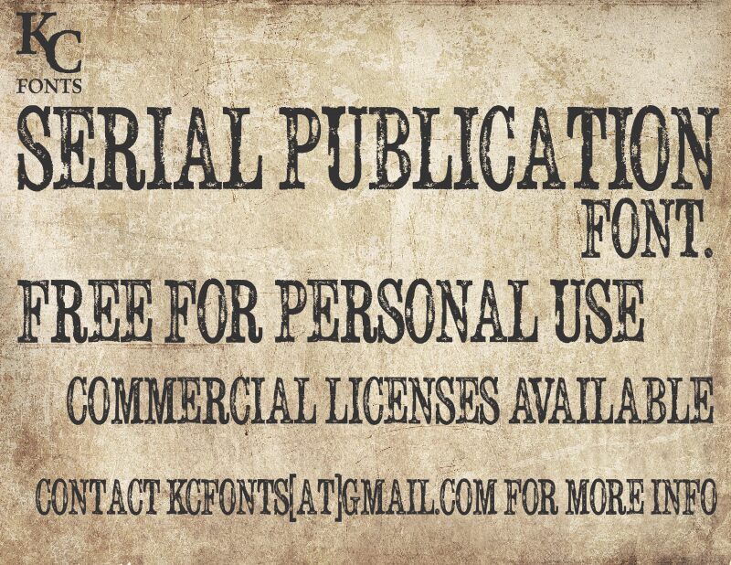 Serial Publication Czcionka